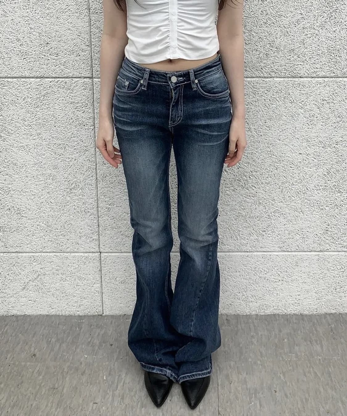 [새상품] 시너진 브러쉬 캣 워싱 데님팬츠 블루 상품이미지1