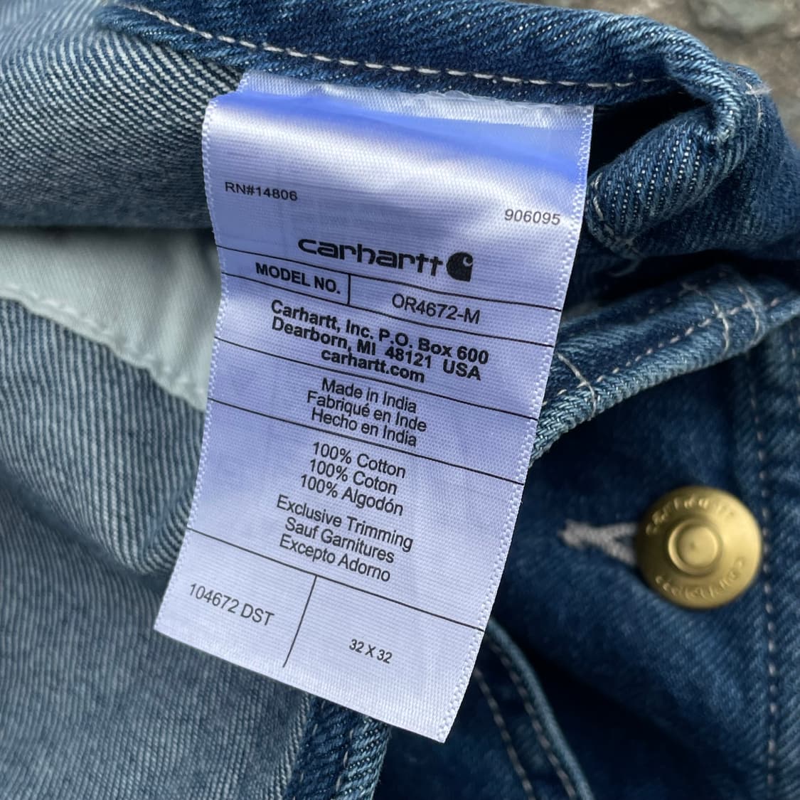칼하트 데님 오버롤 팬츠 상품이미지4