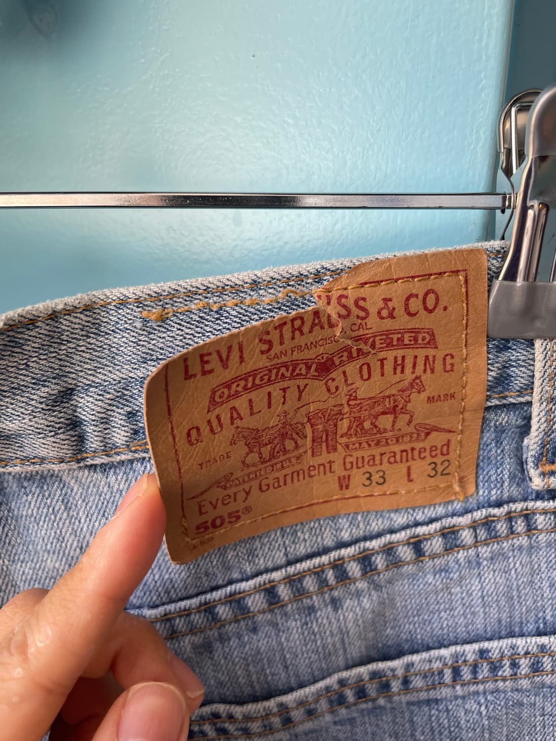 1990's Vintage Levi’s 505 Denim Shorts  상품이미지5