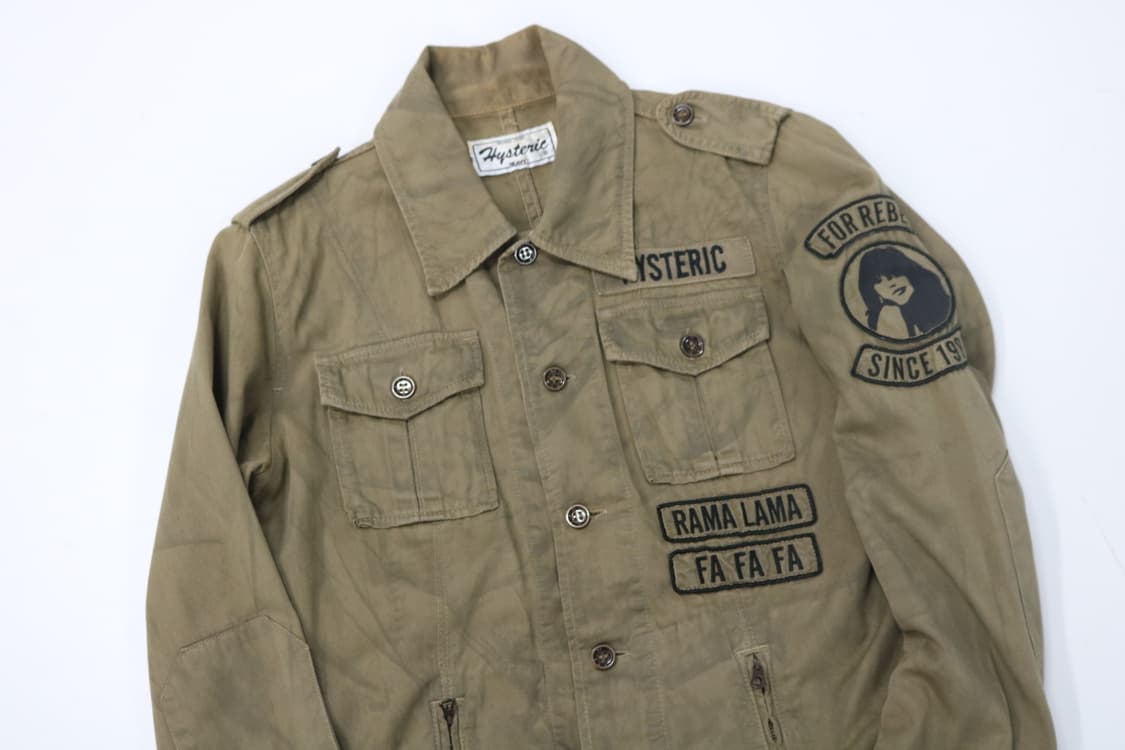 히스테릭 글래머 빈티지 와펜 패치 밀리터리 벨티드 자켓 상품이미지3