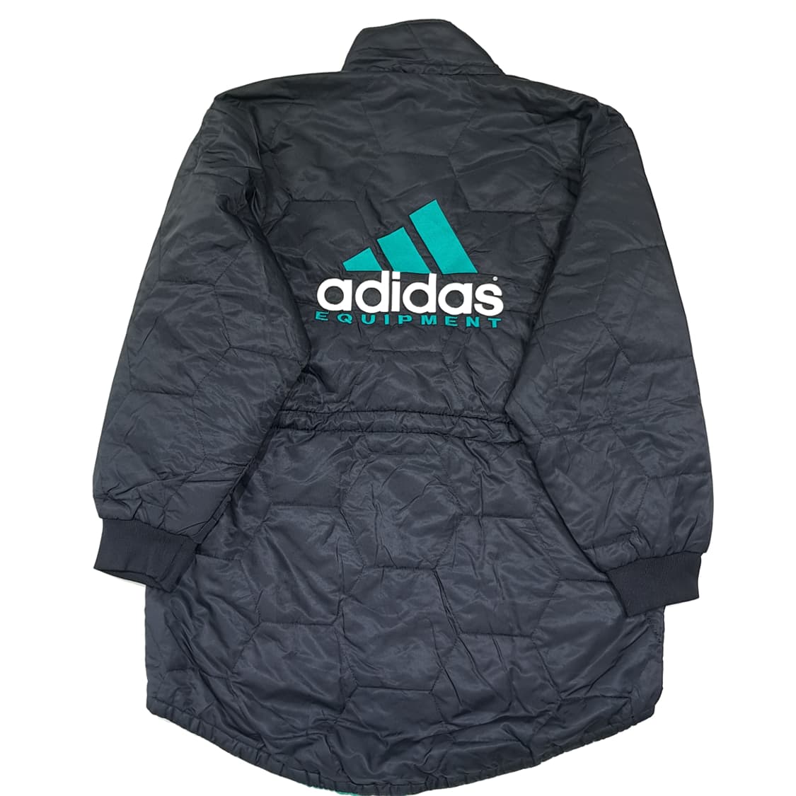 CL398 L 아디다스 90s 나일론 헥사곤퀼팅 블랙 자켓 아우터 상품이미지8