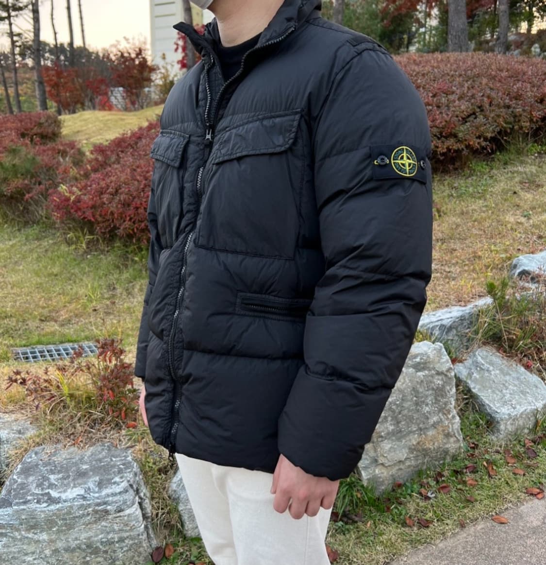 스톤아일랜드 크링클랩스 다운 자켓 블랙 상품이미지6