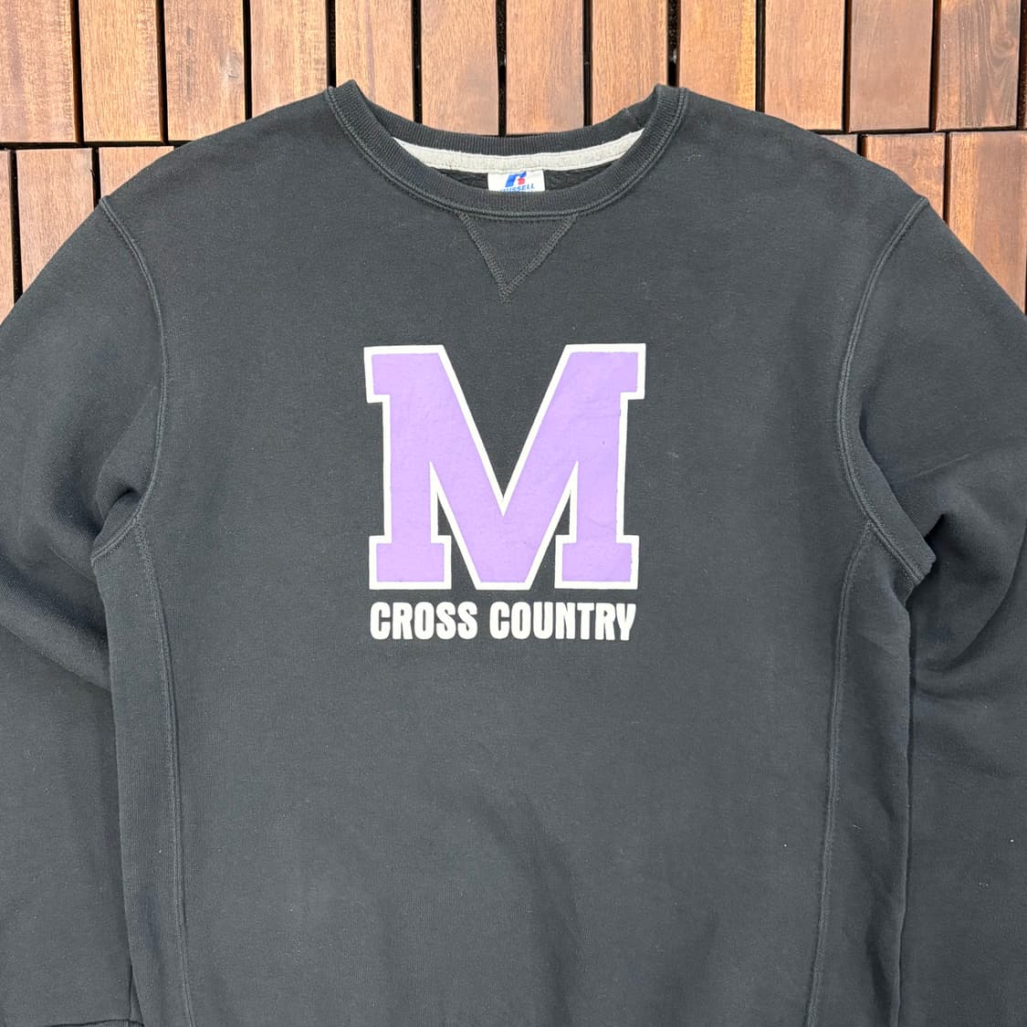 (M) 러셀 프린팅 오버핏 기모 맨투맨 상품이미지2