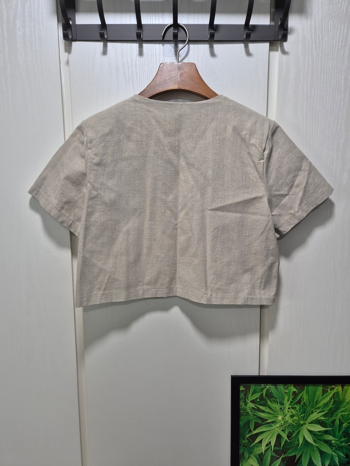 빈티지 베이지 크롭 반팔 자켓 상품이미지10