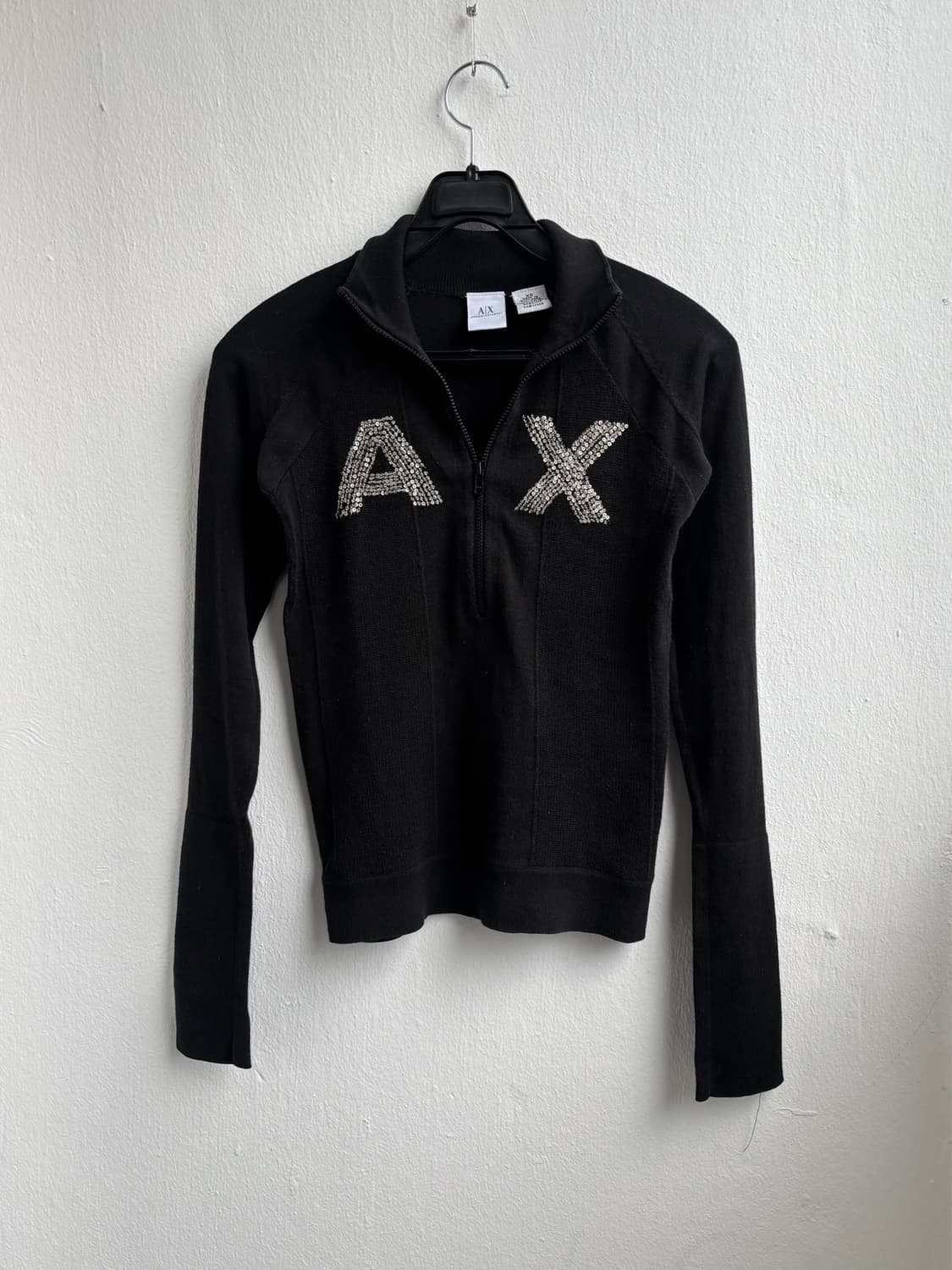 Armani Exchange Black Half Zip Up Top 상품이미지3