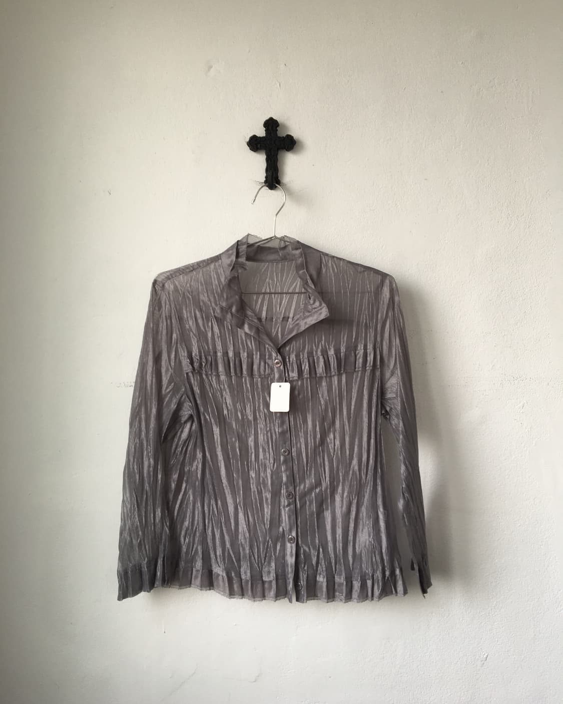 Glossy pleats shirt 상품이미지2