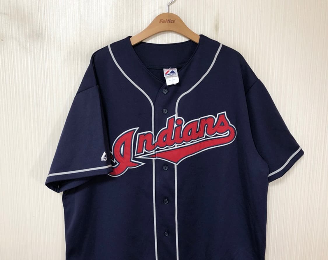 MLB 마제스틱 클리블랜드인디언스 올드 원정유니폼/져지 XXL 상품이미지2