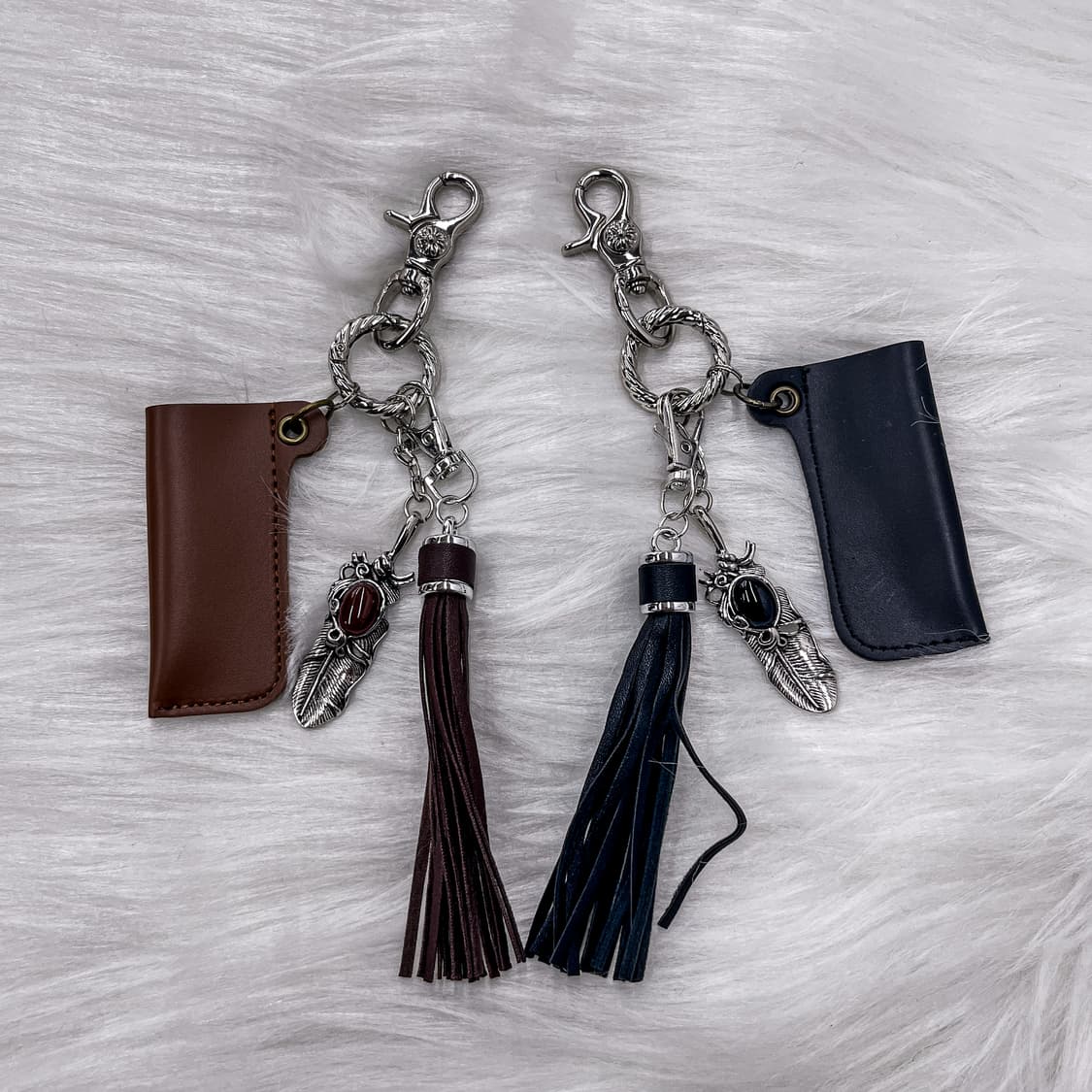 Vintage Lighter Case Keyring(브라운) 상품이미지1