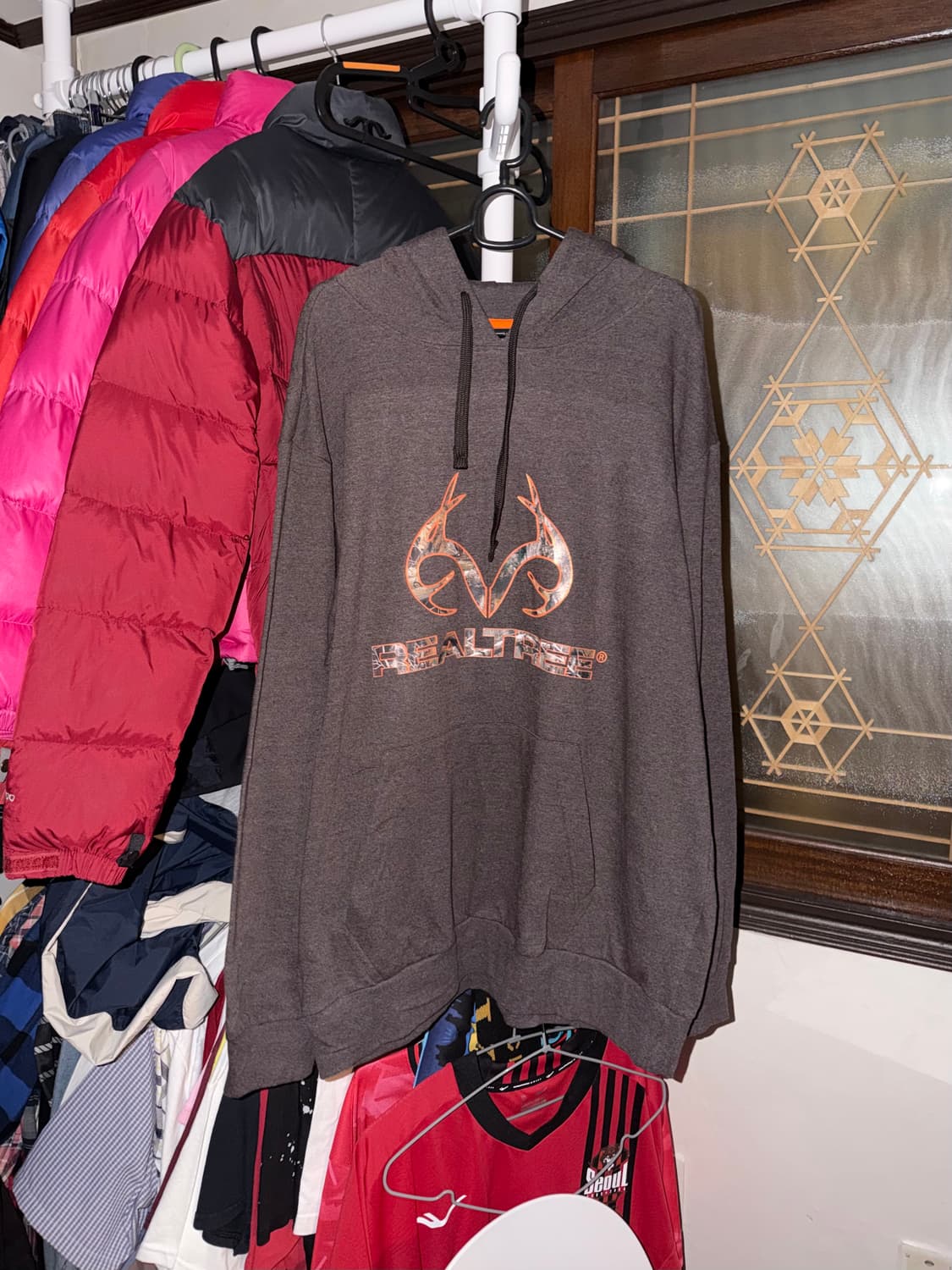 리얼트리 카모 로고 기모 후드티 후디 상품이미지1