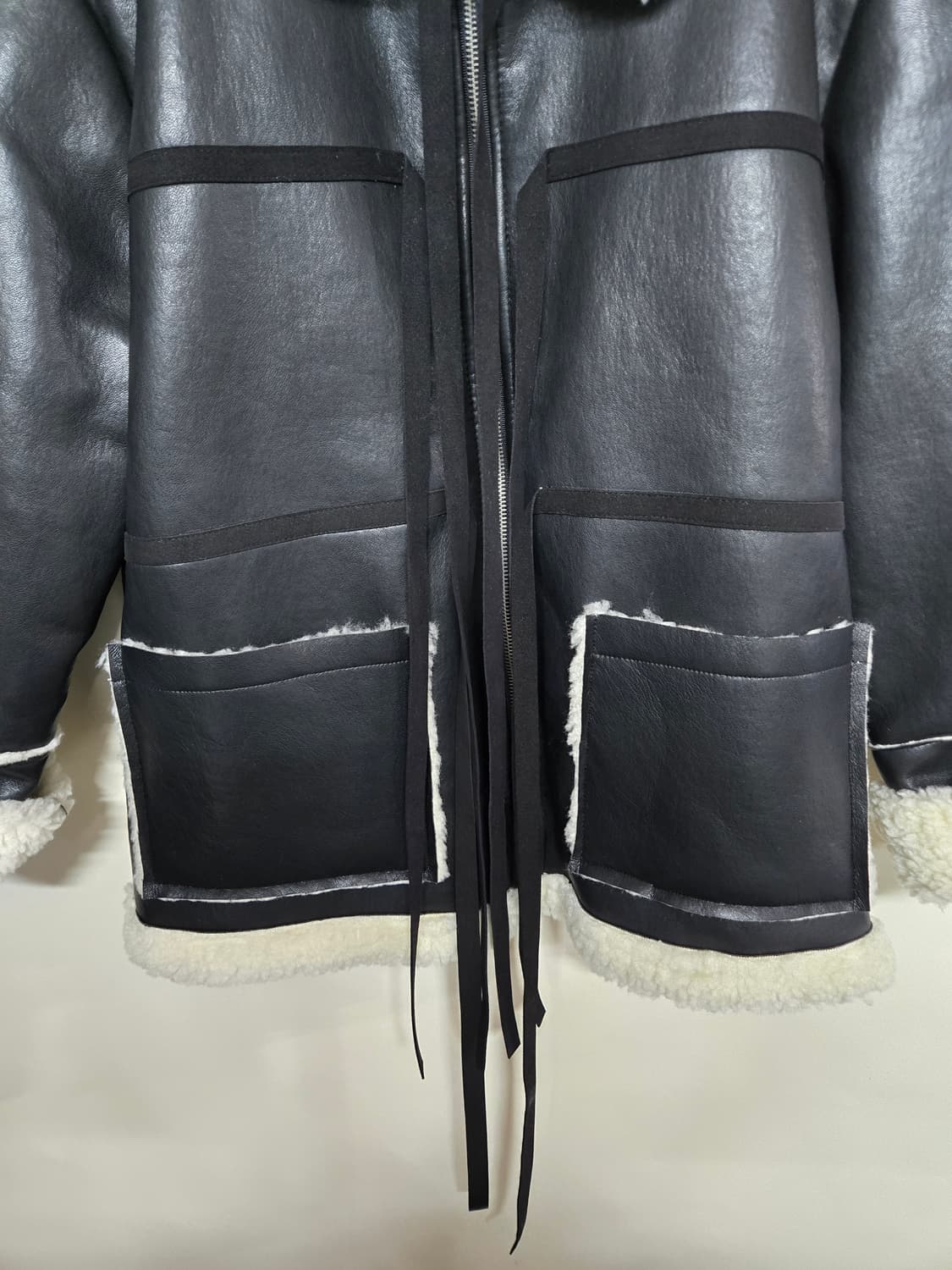 MOIFAIRE 리본 포인트 무스탕 자켓FREE 상품이미지5