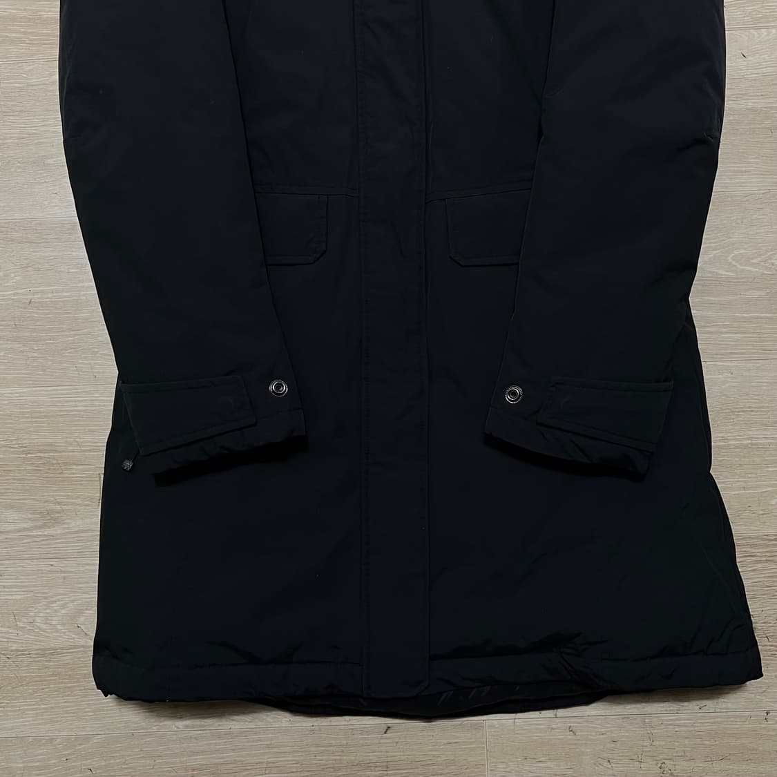 아디다스 덕다운 와펜 후드 파카 롱패딩 점퍼 [블랙] S/90 상품이미지3