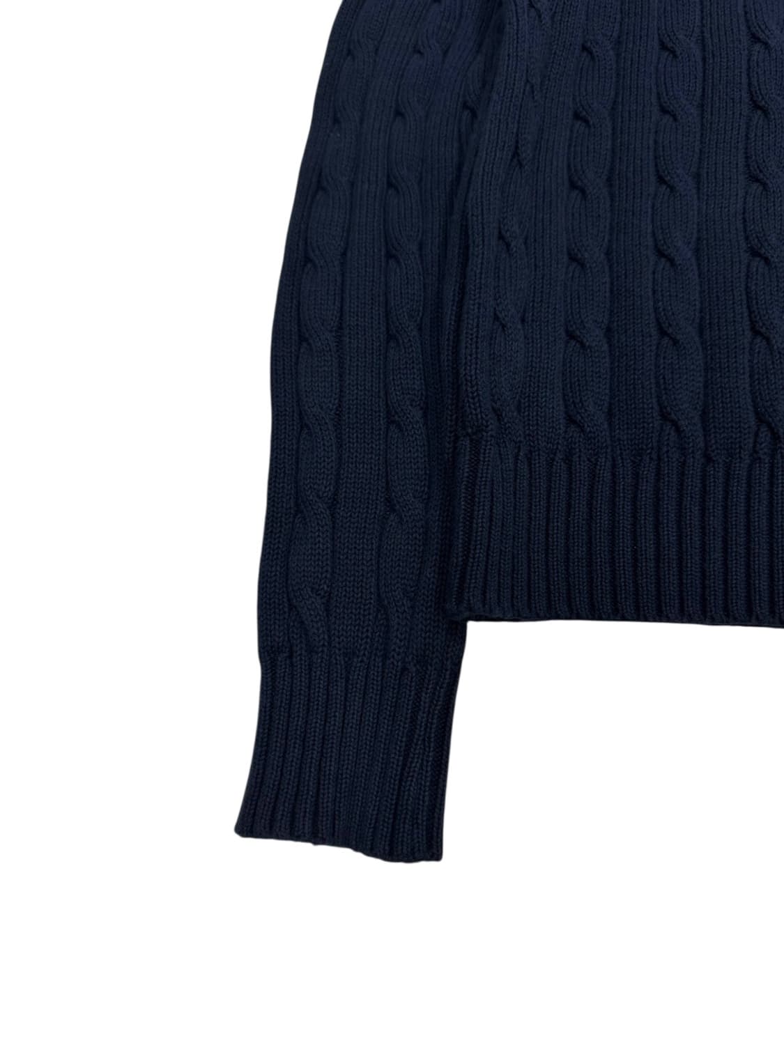 폴로 꽈배기 니트 네이비 (여성M)  상품이미지4