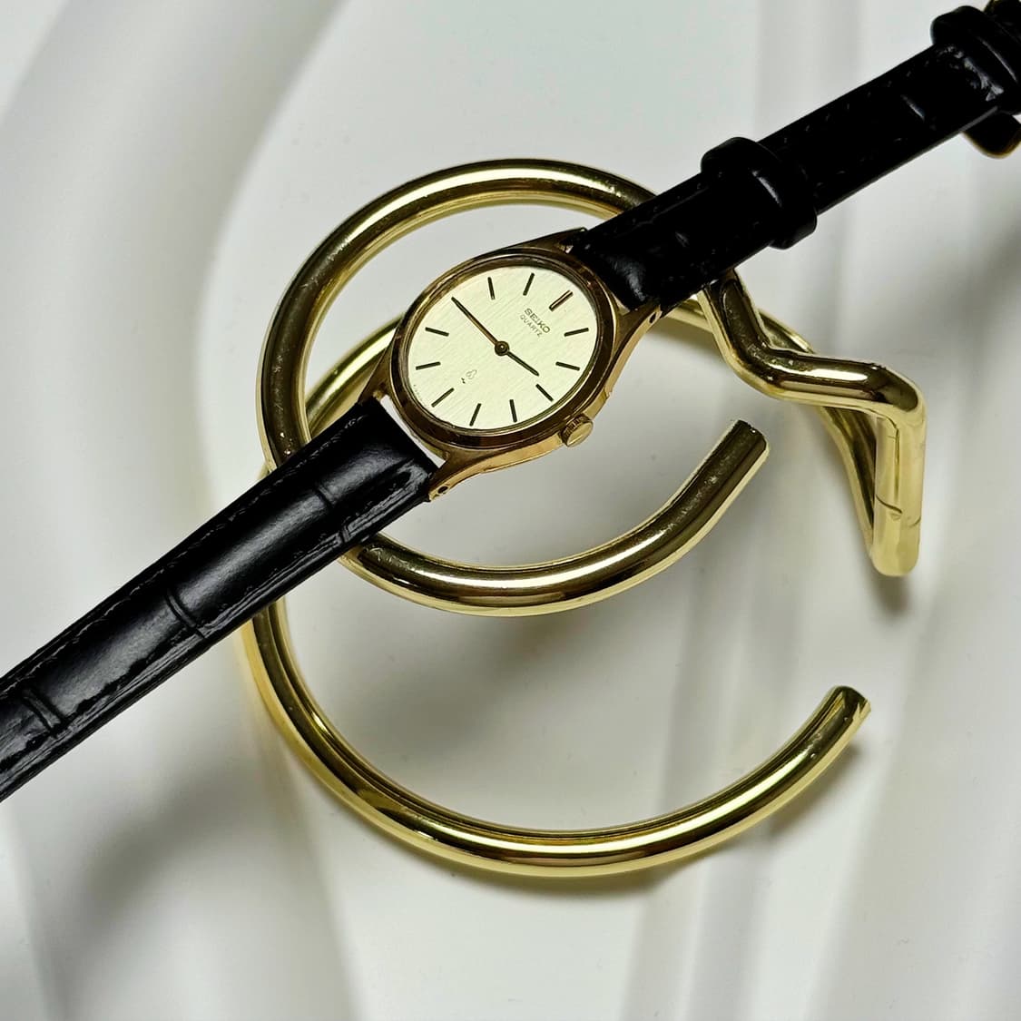 80's90's 세이코 빈티지 금장 라운드 드레스 시계 상품이미지6
