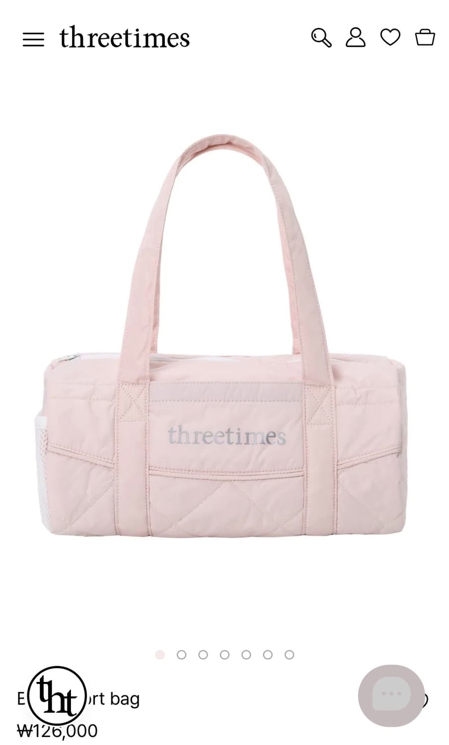 미개봉, 새상품) 쓰리타임즈 Babe sport bag (베베 스포츠백) 상품이미지1