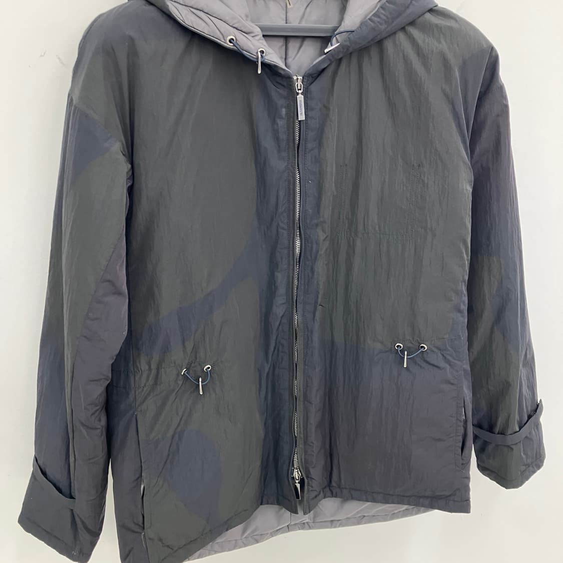 질샌더 나일론 블랙 국방 배색 경량 패딩 상품이미지4