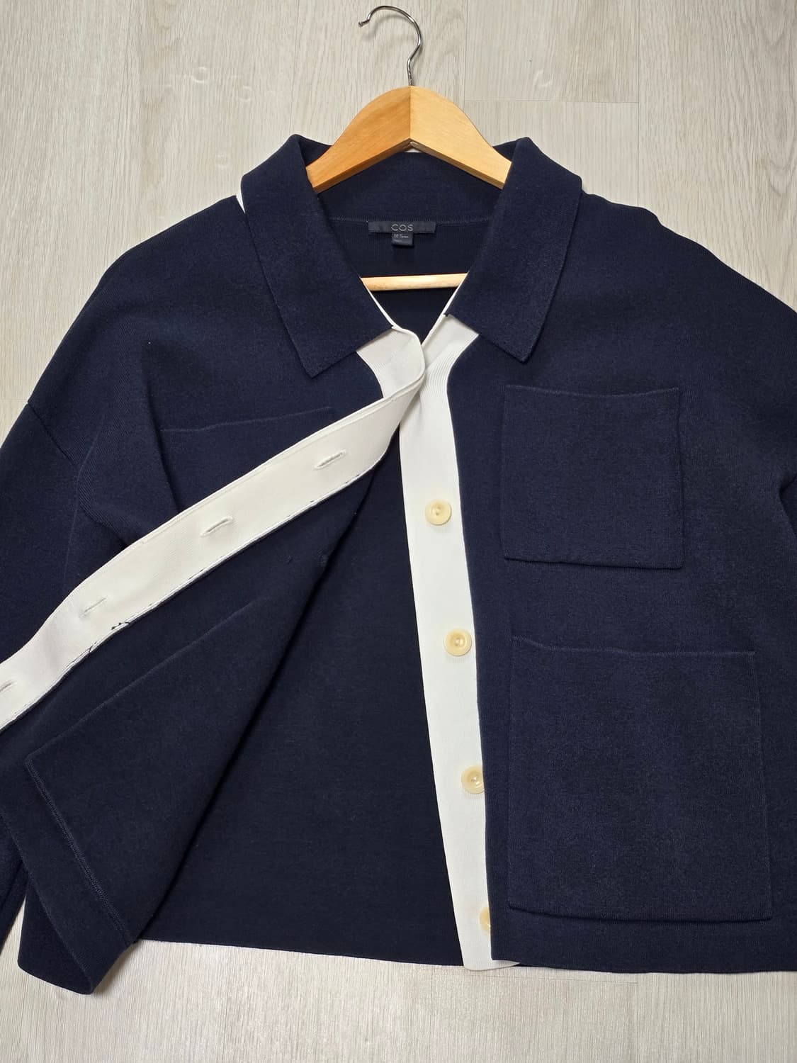 코스 COS 네이비 투톤 가디건 재킷 상품이미지6