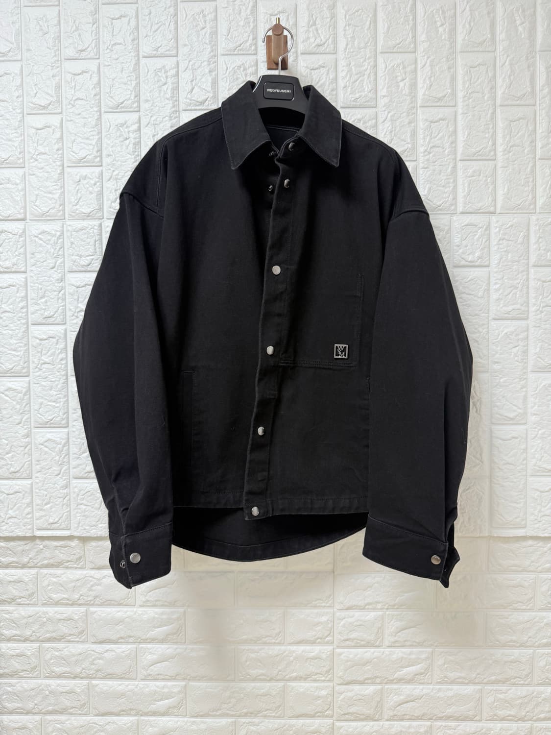(24FW)우영미시티 그래픽 데님 셔츠 블랙(46) 상품이미지2