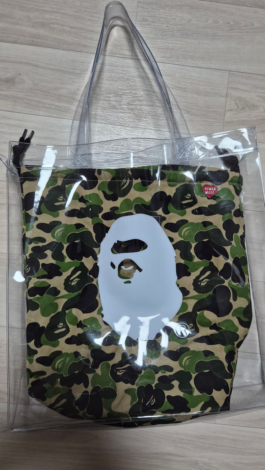 베이프 ABC 카모 클리어 토트백 그린 (2개 세트) 상품이미지1