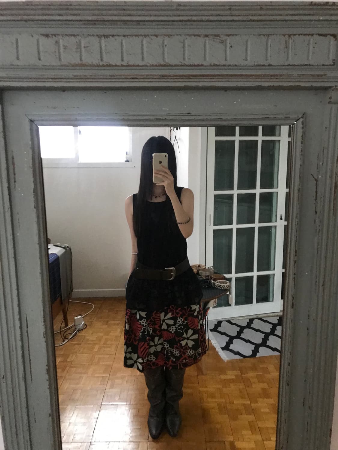 vintage pattern skirt 상품이미지3