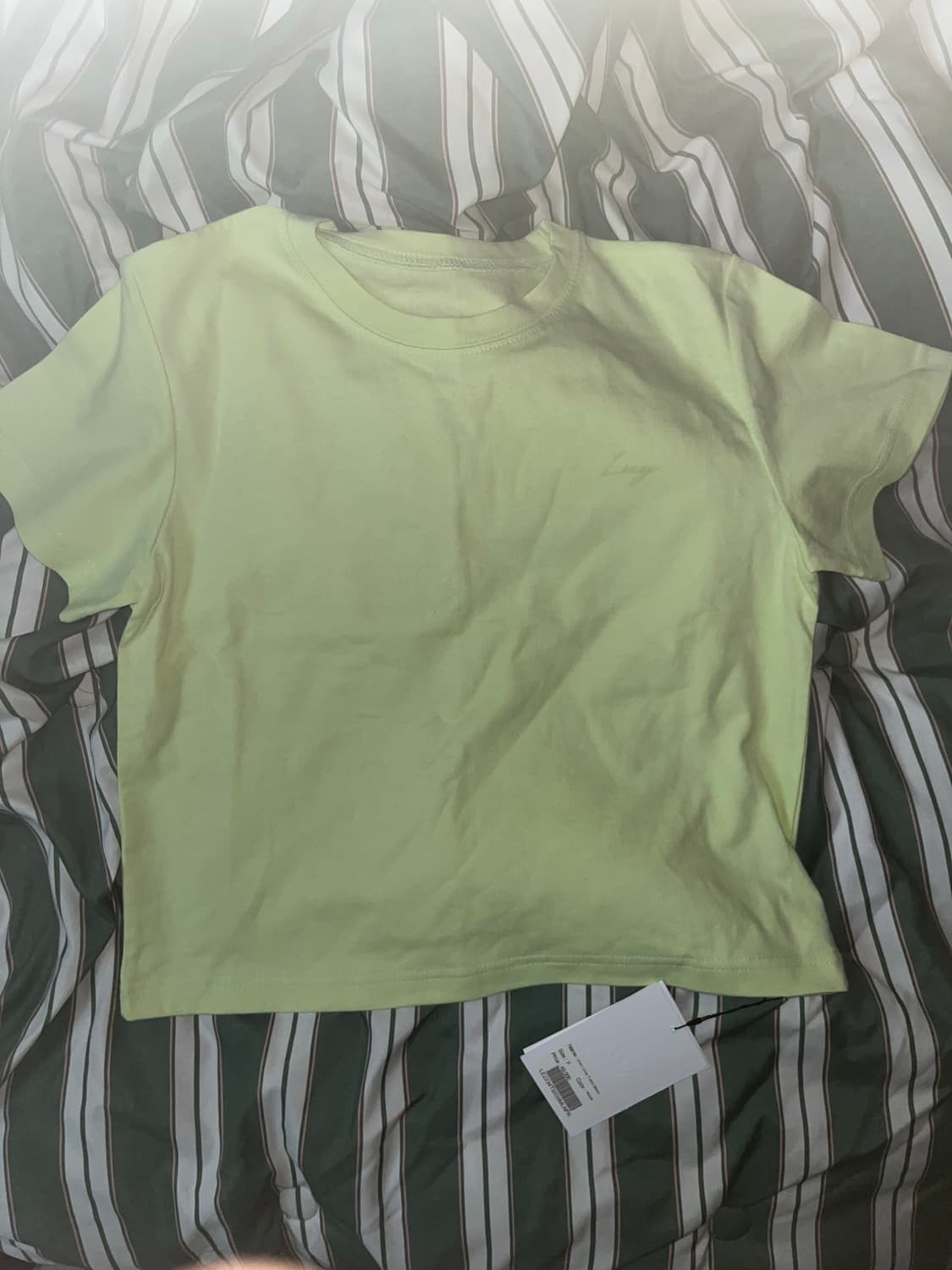 Yeel 크롭 체인 티셔츠 멜론 상품이미지1