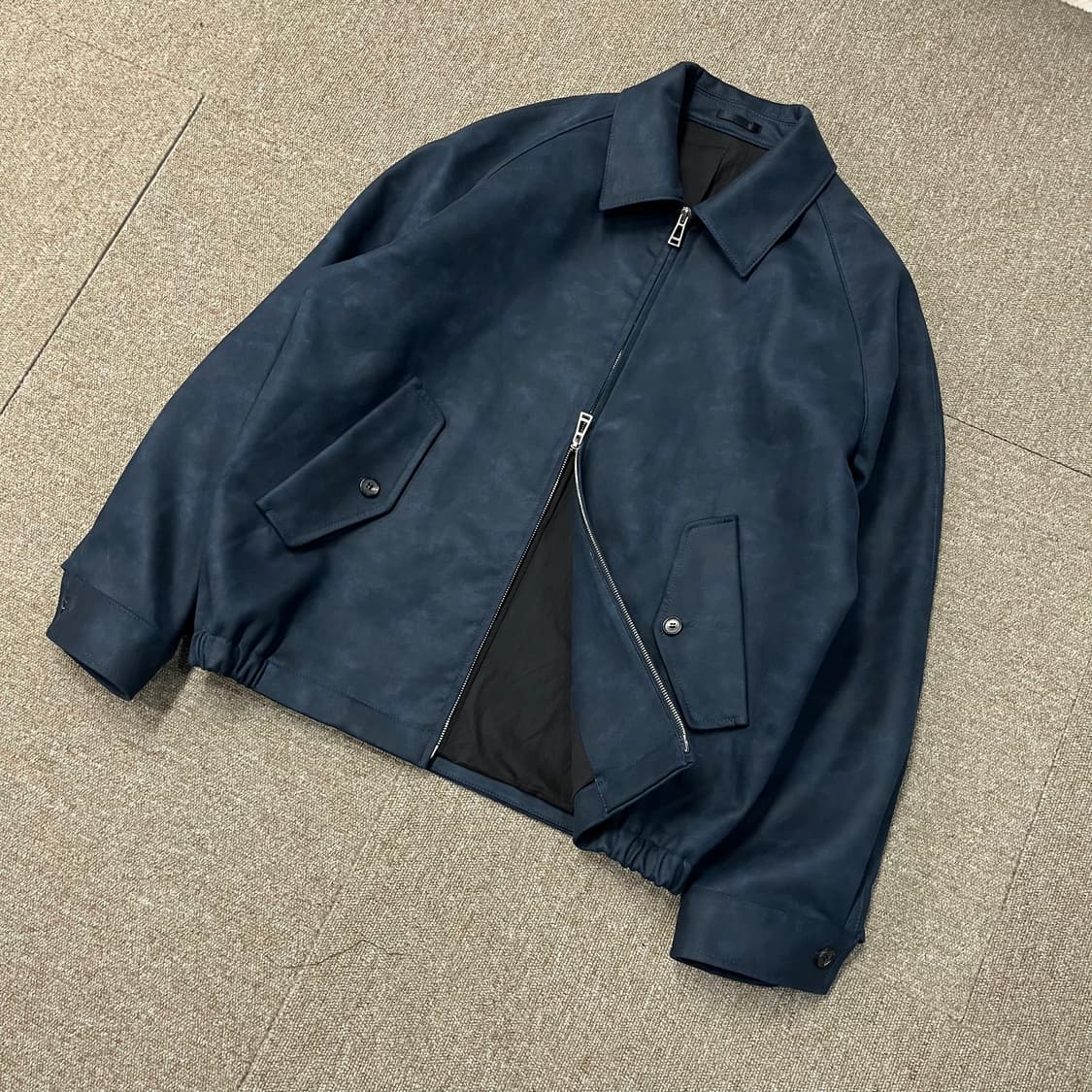 시스템옴므 페이크 스웨이드 투웨이 블루종 자켓 상품이미지1