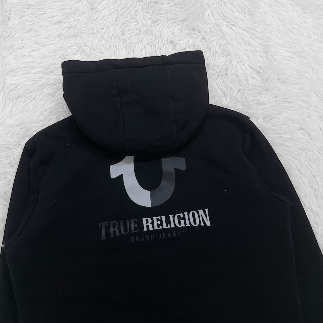 트루릴리전 보아털 후드집업 블랙 상품이미지5