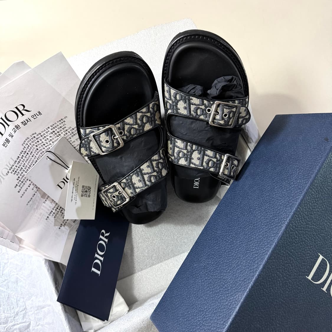 [백화점판/41]디올 오블리크 아쿠아 샌들 / 슬리퍼 상품이미지1