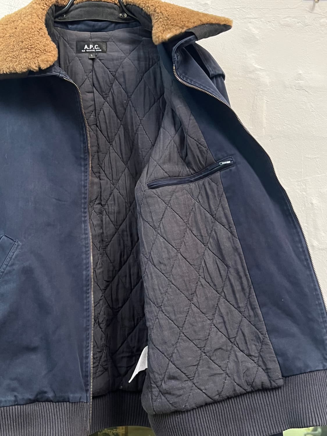 A.P.C. 아페쎄 네이비 퍼카라 보머 블루종 자켓 L 상품이미지6