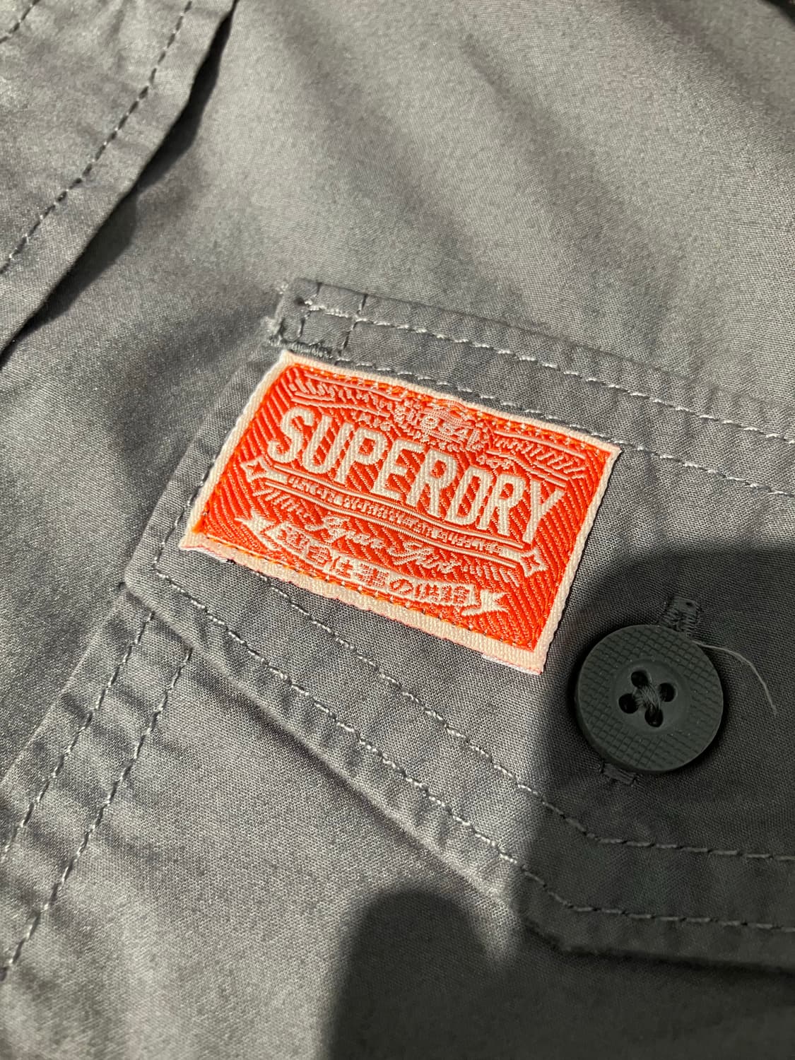 Superdry 다크 그레이 워크웨어 포켓 반팔 셔츠 L 상품이미지7