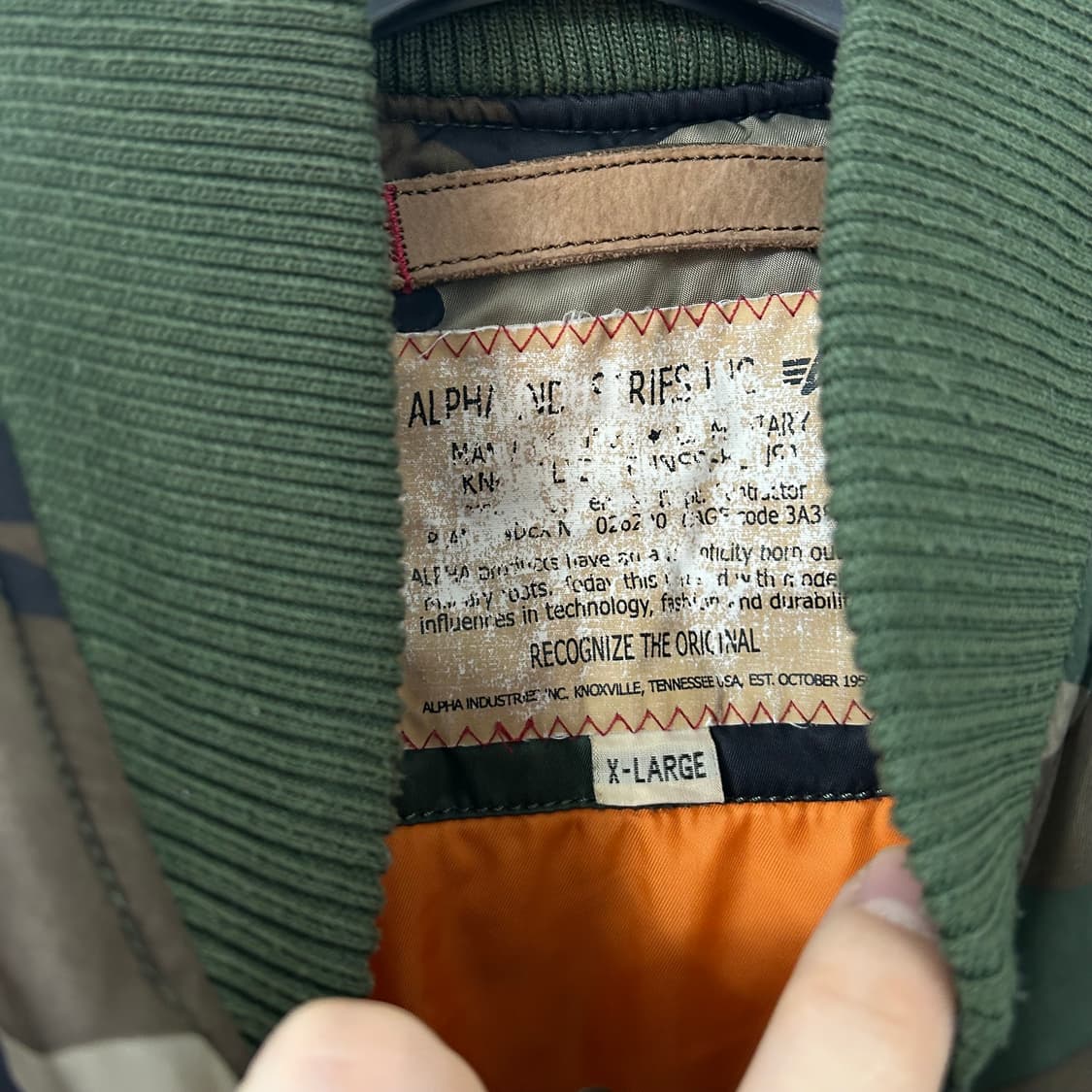 알파인더스트리 카모 MA-1 자켓 상품이미지7