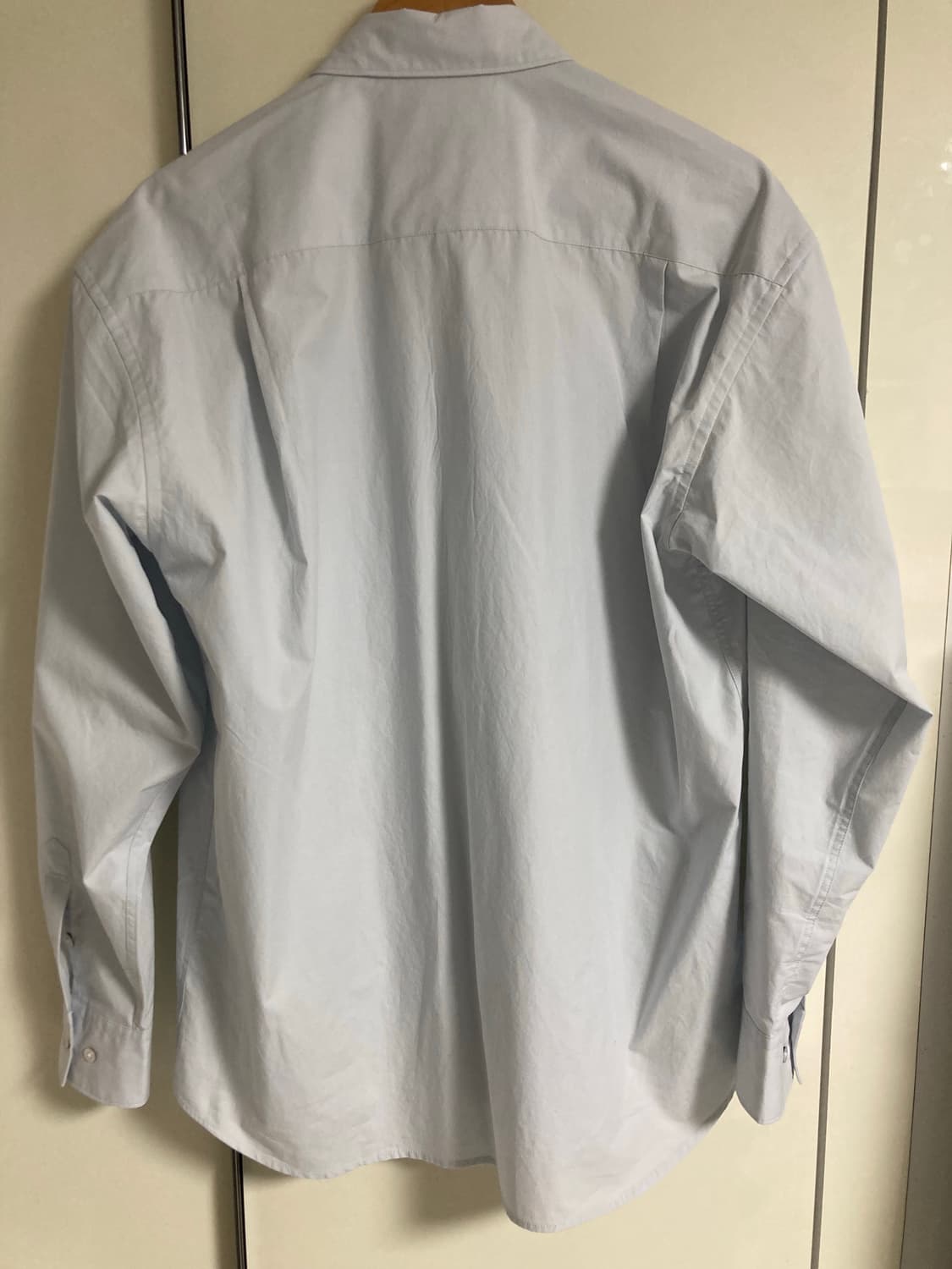 퍼스트플로어 새커셔츠 40수 워터리블루 48사이즈 새상품 상품이미지4