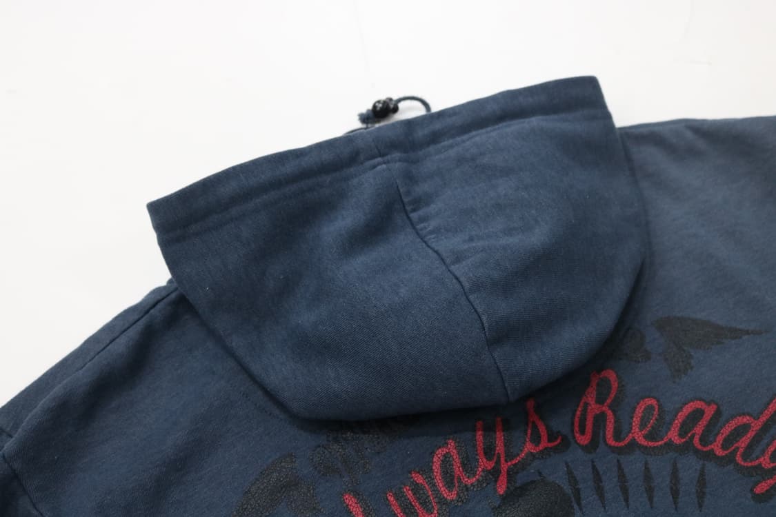 Disney 디즈니 빈티지 미키 마우스 백로고 네이비 후드 집업 (M) 상품이미지3