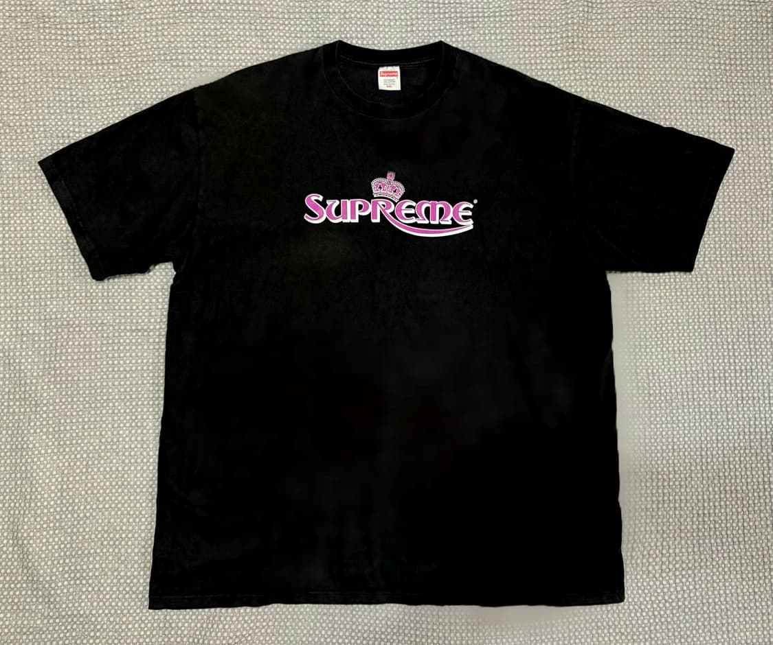 슈프림 크라운 티셔츠 블랙 XXL 상품이미지1