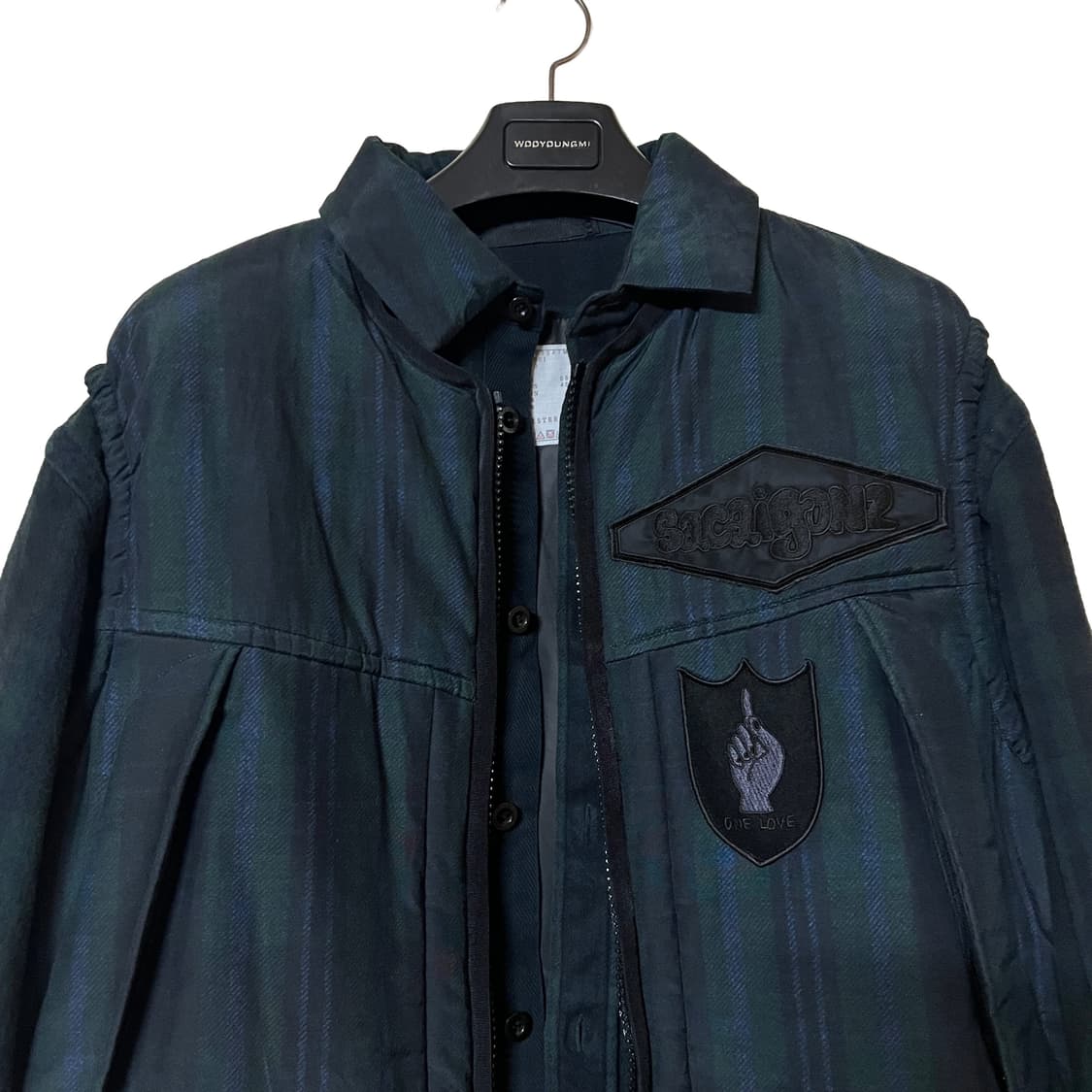 24FW 사카이x곤즈 베스트 레이어드 셔츠 자켓 상품이미지3