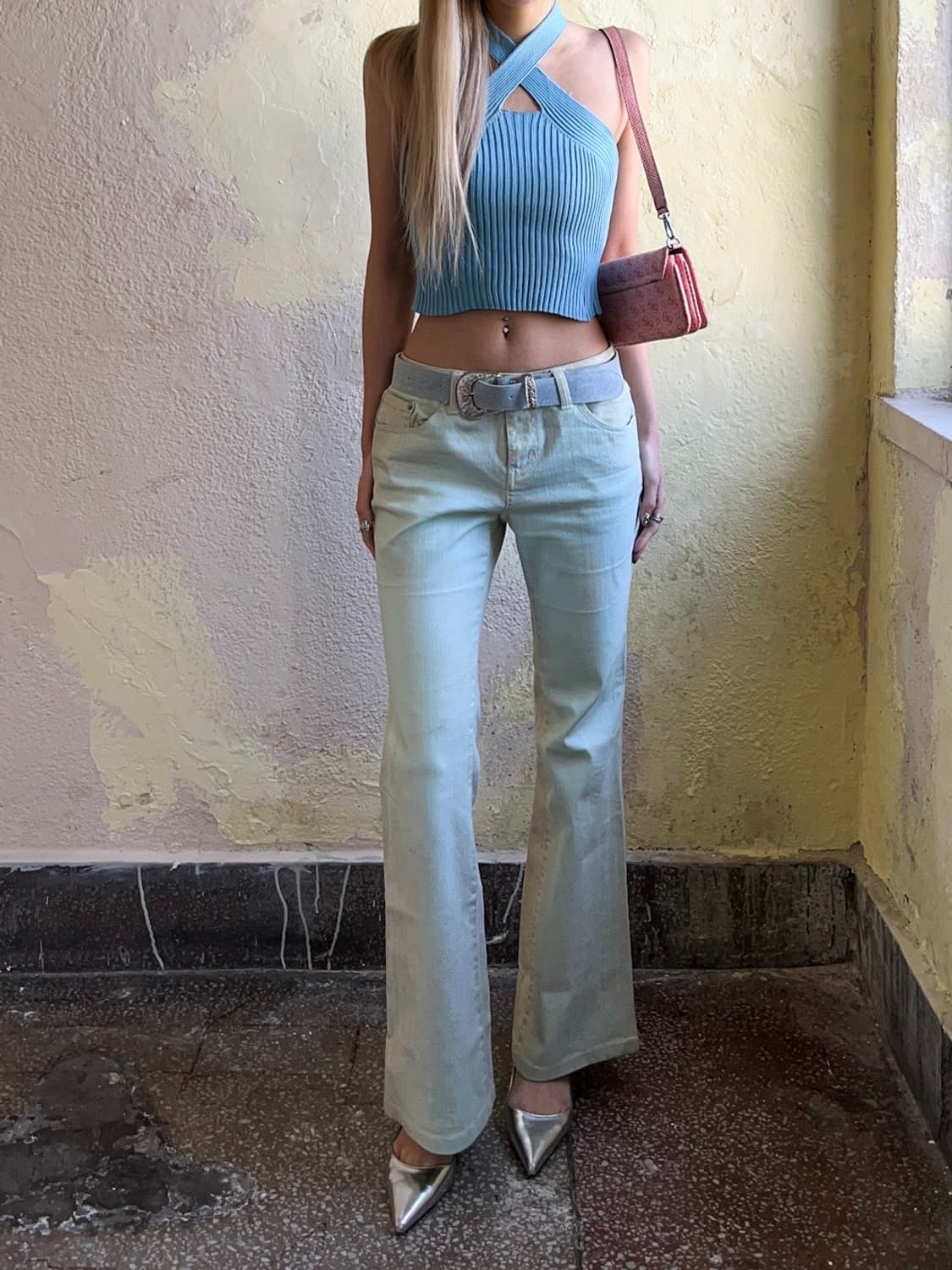 Skyblue gold glitter pants 상품이미지1