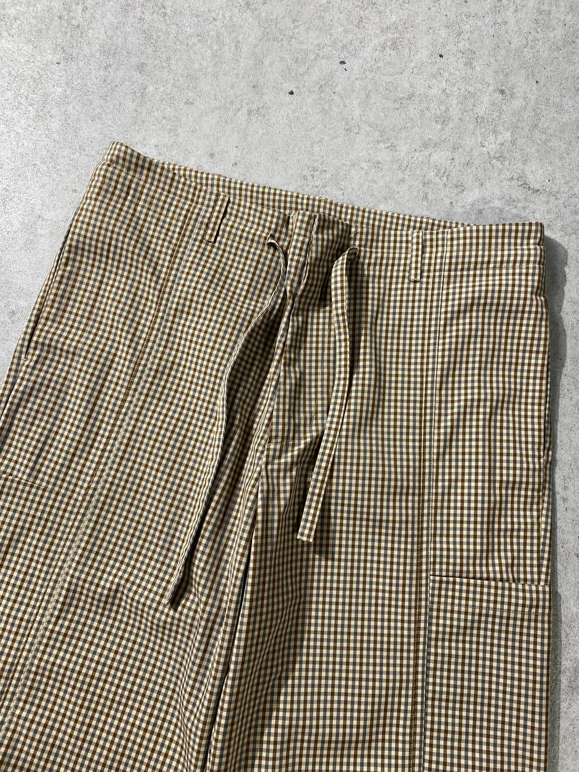 [34] Youth 유스 깅엄체크 와이드 슬랙스 팬츠 상품이미지2