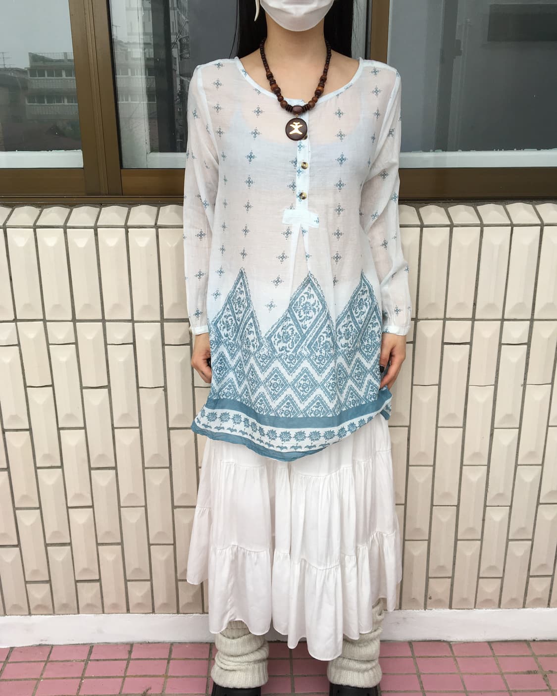 Boho mood button up blouse 상품이미지1