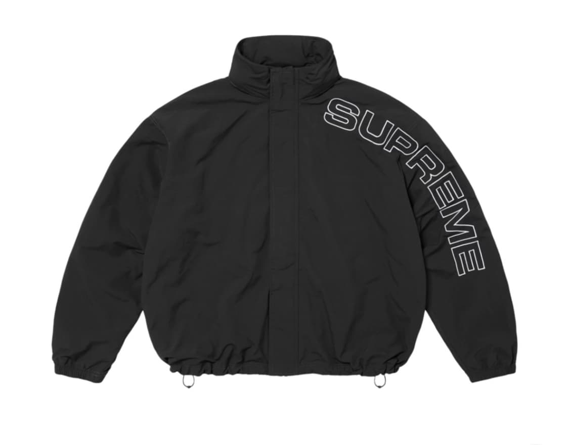 [S] 24FW 슈프림 스펠아웃 자수 트랙 자켓 블랙  상품이미지2