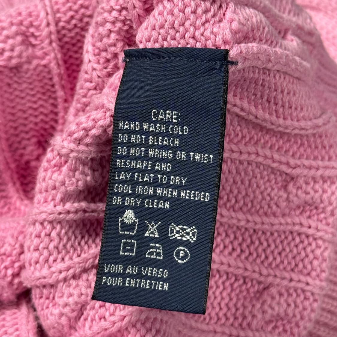 (L) 폴로 랄프로렌 케이블 니트 가디건 핑크 상품이미지7