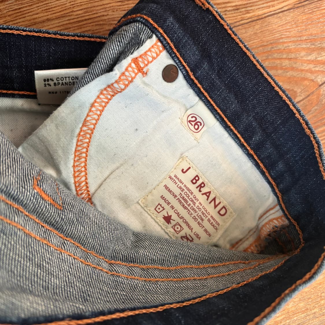 J 제이브랜드 슬림 스키니진 26 스판 데님 청바지 미국 수입 상품이미지7