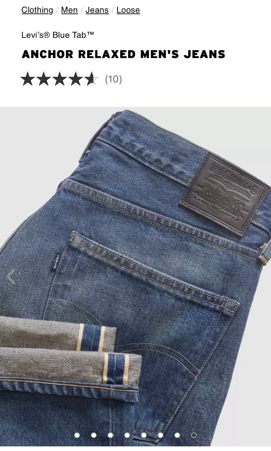 리바이스 블루탭 앵커릴렉스드진 (32/34) 상품이미지3