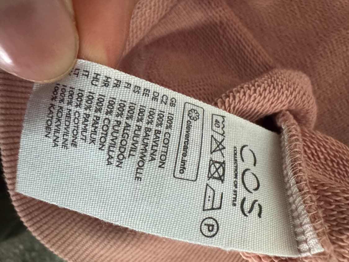 코스 cos 인디 핑크 미니멀 무지 긴팔 맨투맨 M 상품이미지4