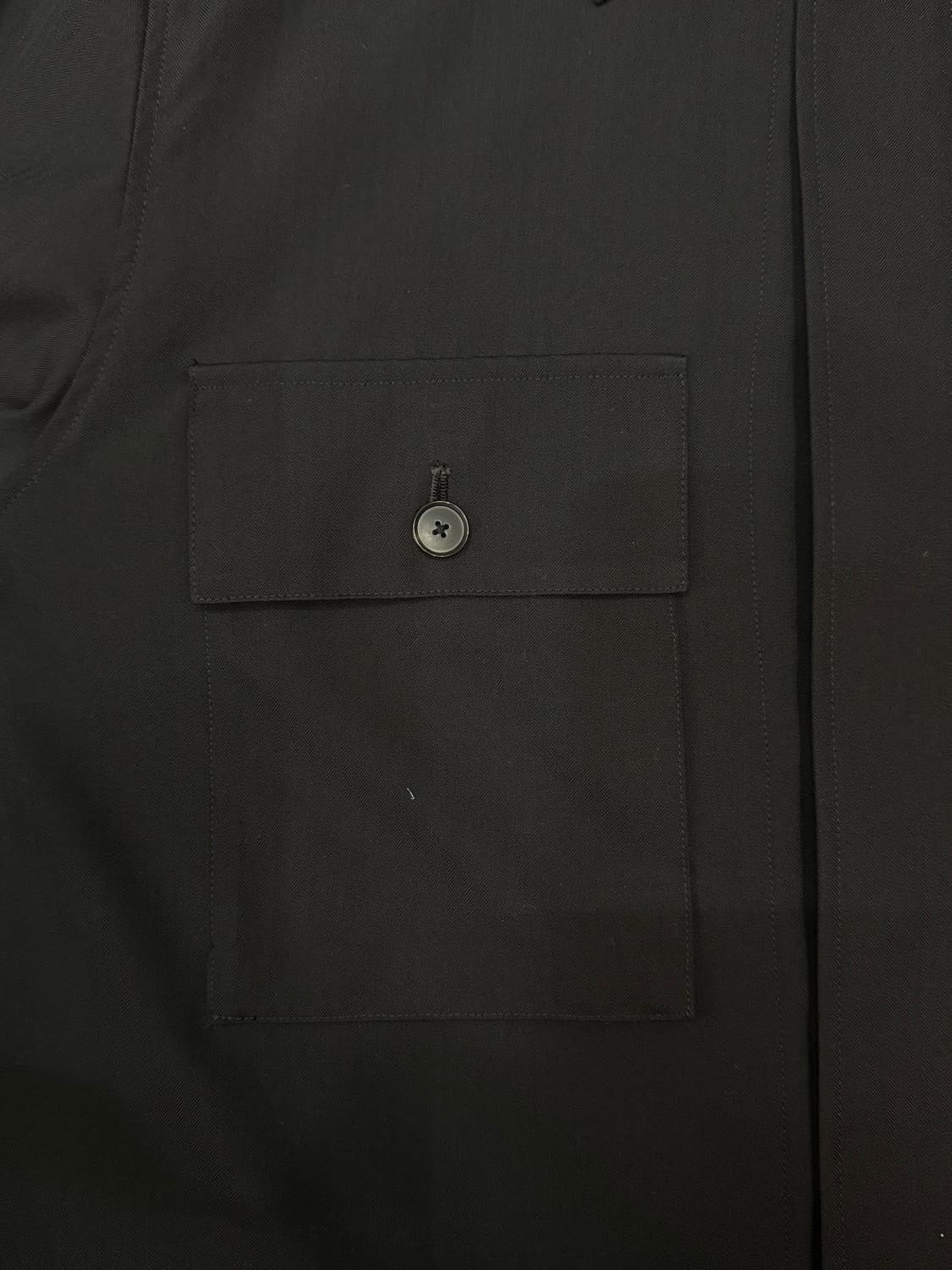 [3] 오라리 울 헤링본 오버 셔츠 블랙 25ss 상품이미지4