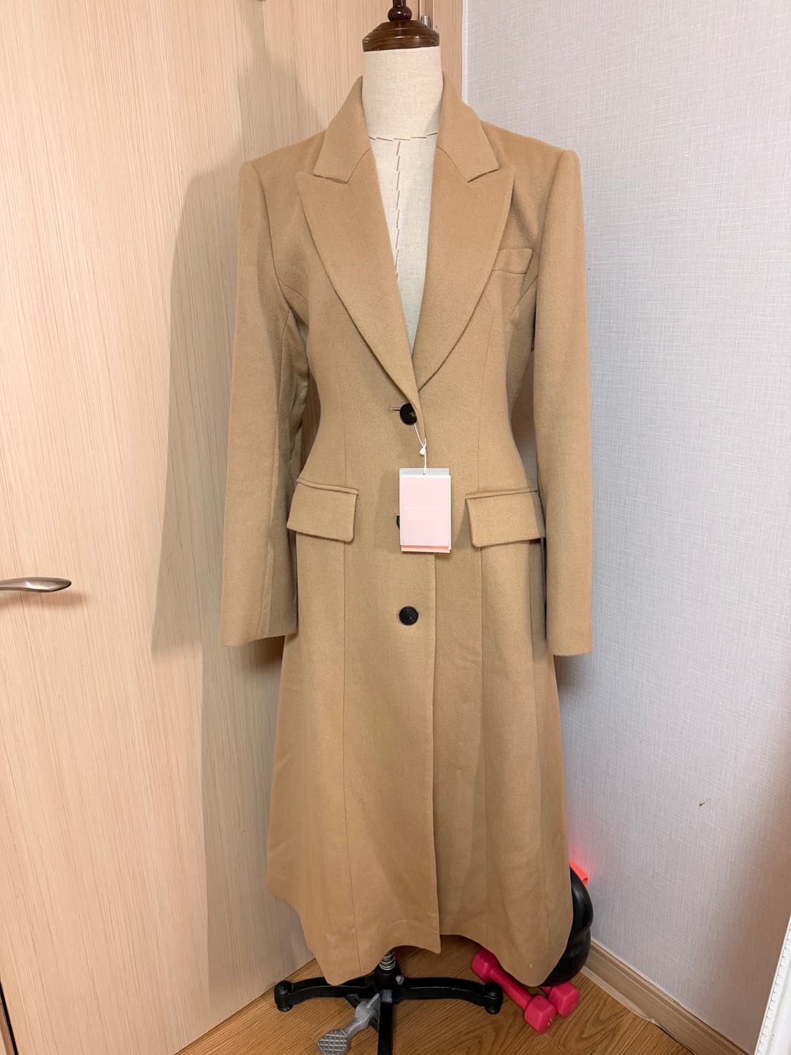 브라이드앤유 TANIA 타니아 클래식 에이라인 코트 카멜색 울코트정장코트 상품이미지8