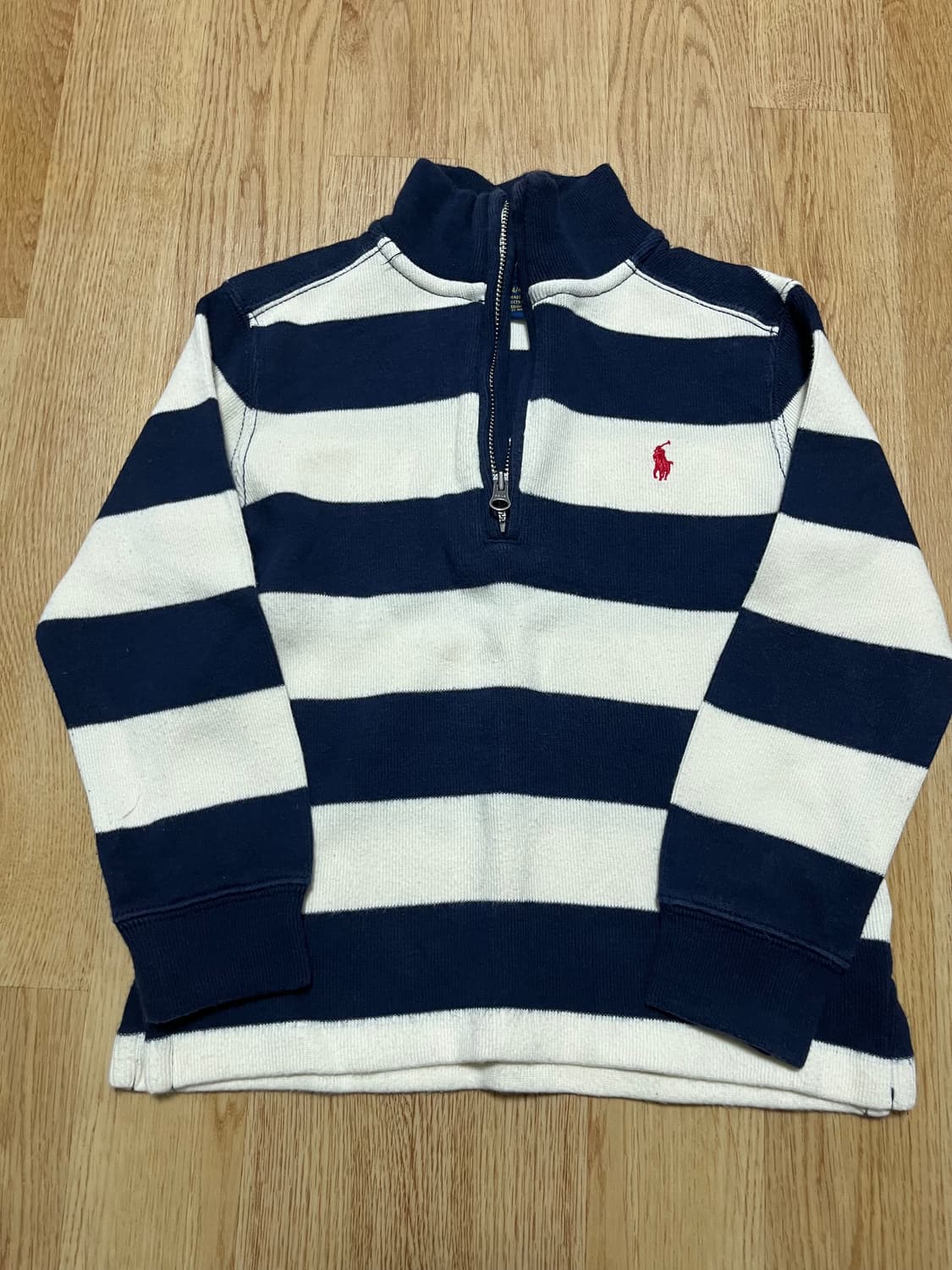 폴로 랄프로렌 키즈 스트라이프 반집업 니트 상품이미지1