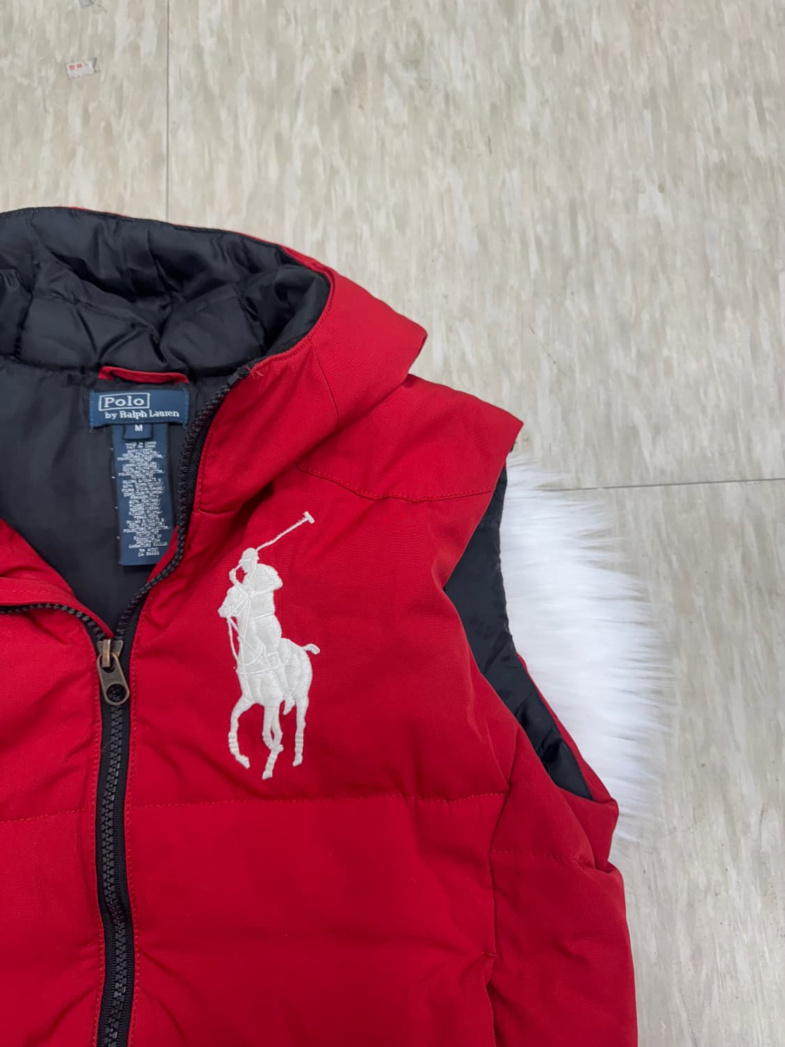 폴로 빅포니 빈티지레드 조끼 상품이미지3