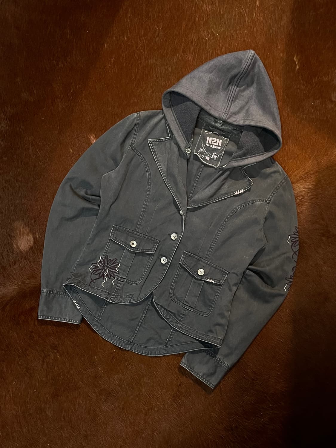 Nine2Nine 자수 디테일 빈티지 자켓 상품이미지2