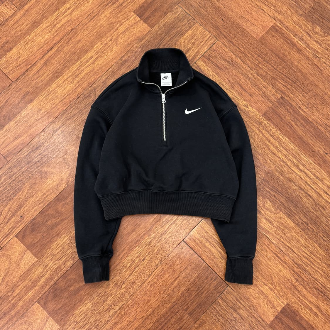 여성용 S 나이키 크롭 반집업 맨투맨  상품이미지1