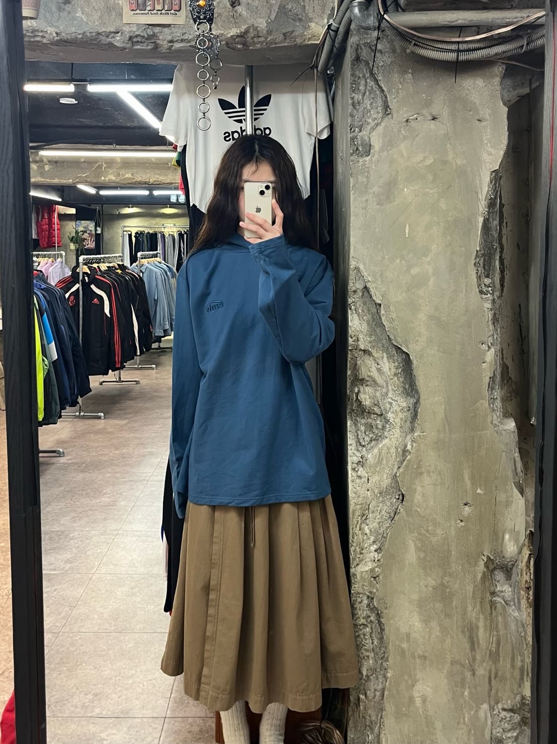 이미스 후드 긴팔티 블루 L #csz2445 상품이미지2