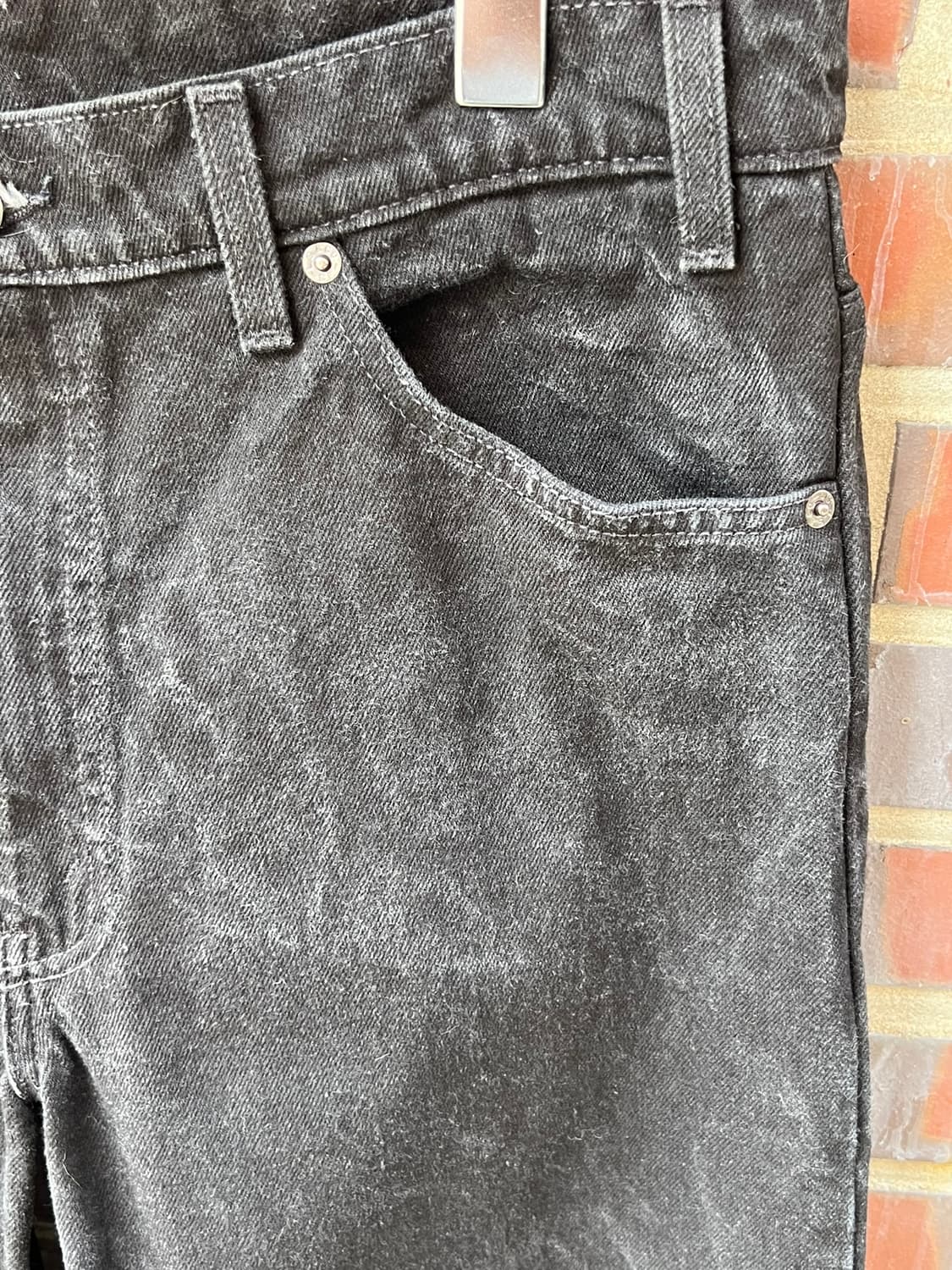 90's [34x32] 리바이스 550 오렌지탭 블랙 데님 팬츠 상품이미지2